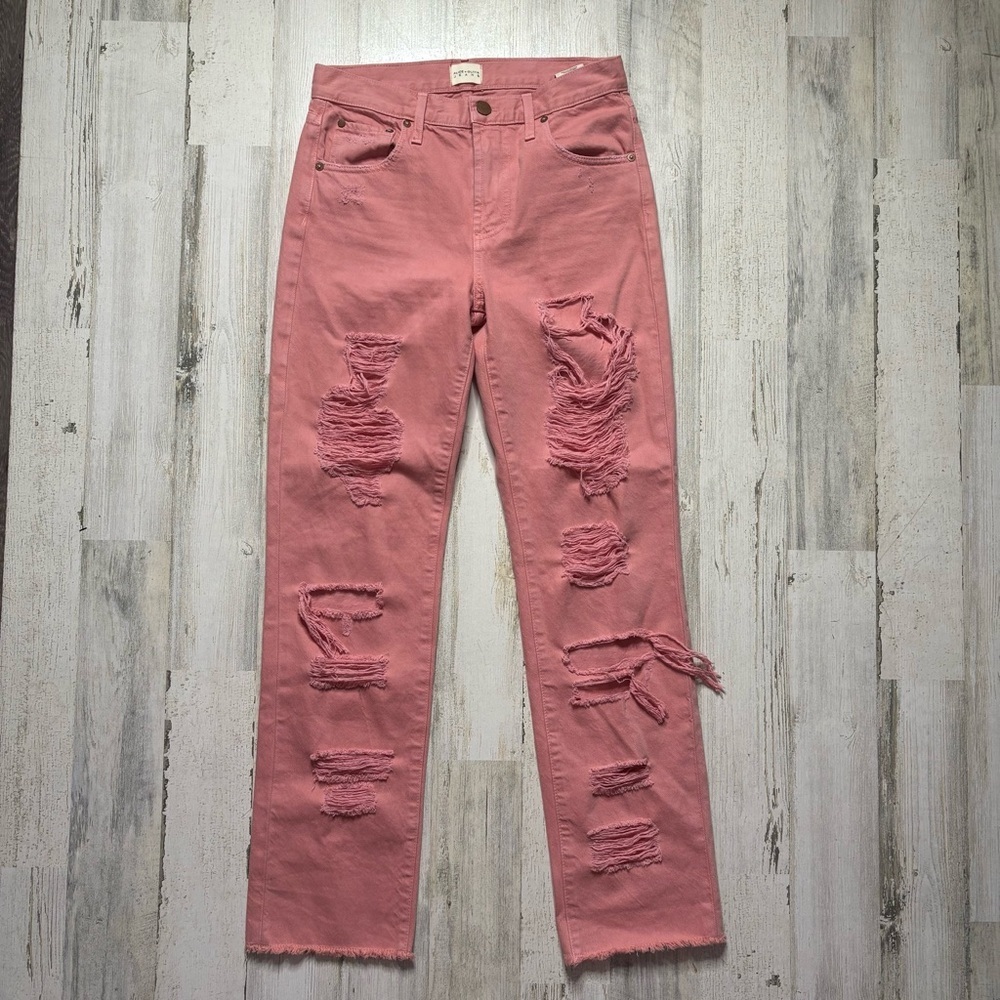 Alice + Olivia Genevieve Double Ripped Jeans Size 26 - Picture 2 of 6
